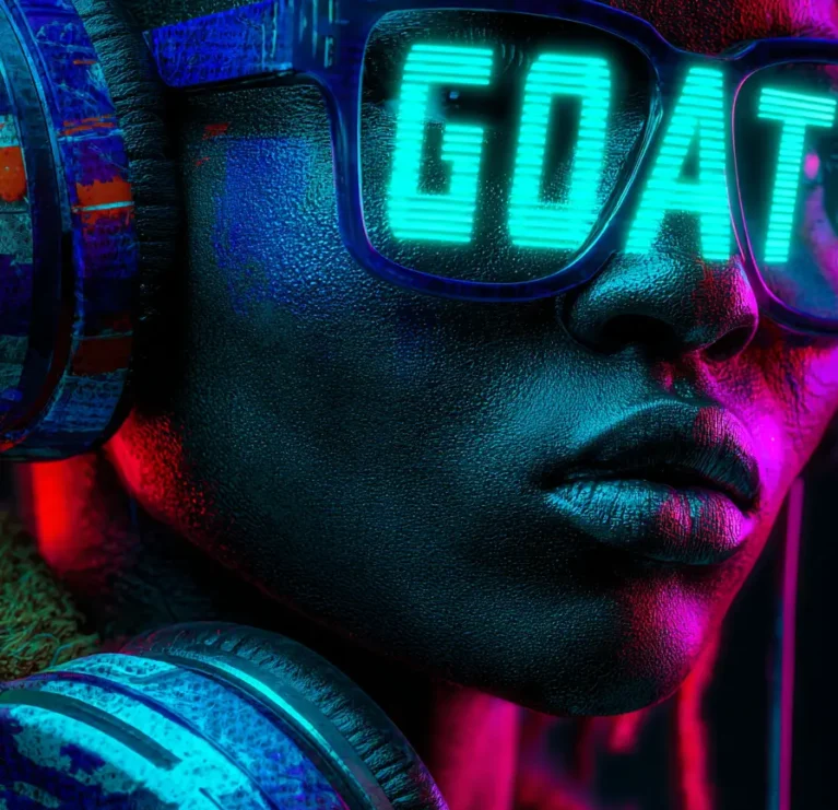 greengrownwild_A_beautiful_African_American_woman_half_of_her_f_c155c98b-7398-4f8d-87d2-5cdf069061c0