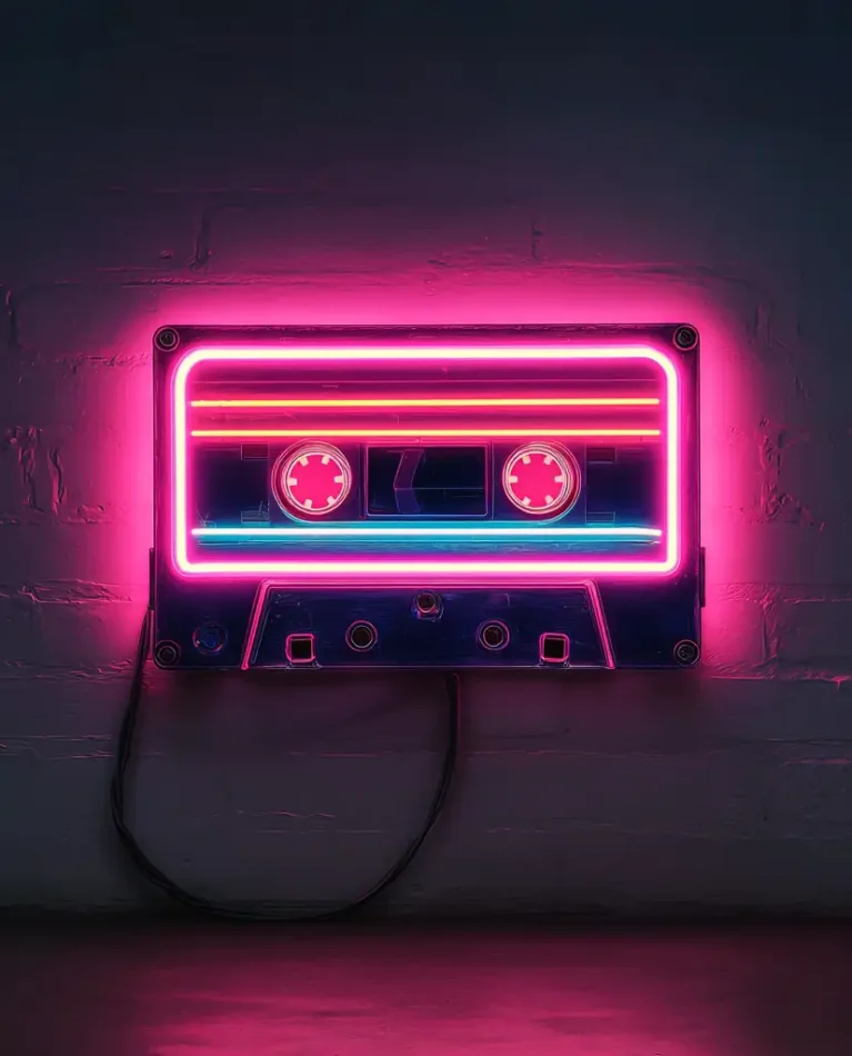 too1851_a_pink_neon_light_in_the_shape_of_a_cassette_tape_80s_n_0e3892e2-f56c-4ad2-8b35-ffedcbdb6fec